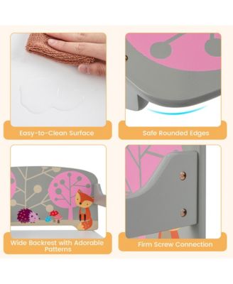 3 in 1 Kids Convertible Activity Bench Children Table & Chair Set with 2 Bins