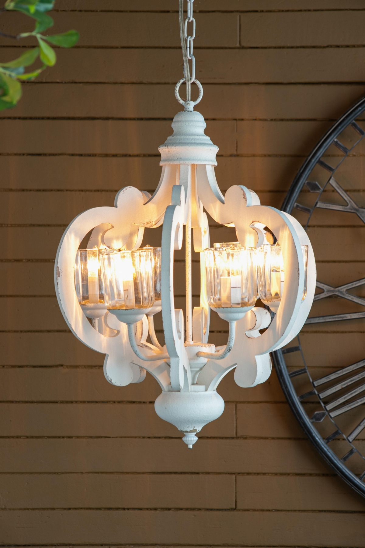Streamdale Furniture 6-Light Farmhouse Wood Chandelier - Bulb Not Included