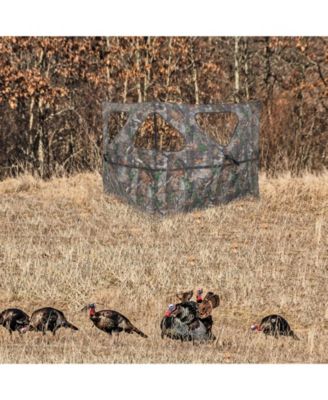 Turkey Hunting Ground Blind 2-Panel Pop Up Fence with 3 Shoot Through Ports