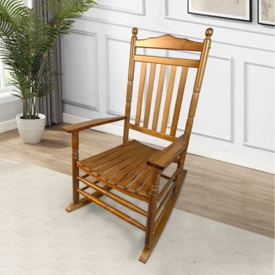 Balcony Porch Adult Rocking Chair Oak