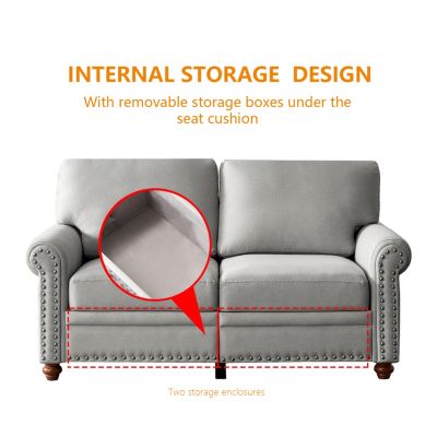+ Loveseat + Linen Fabric + Upholstery with Storage