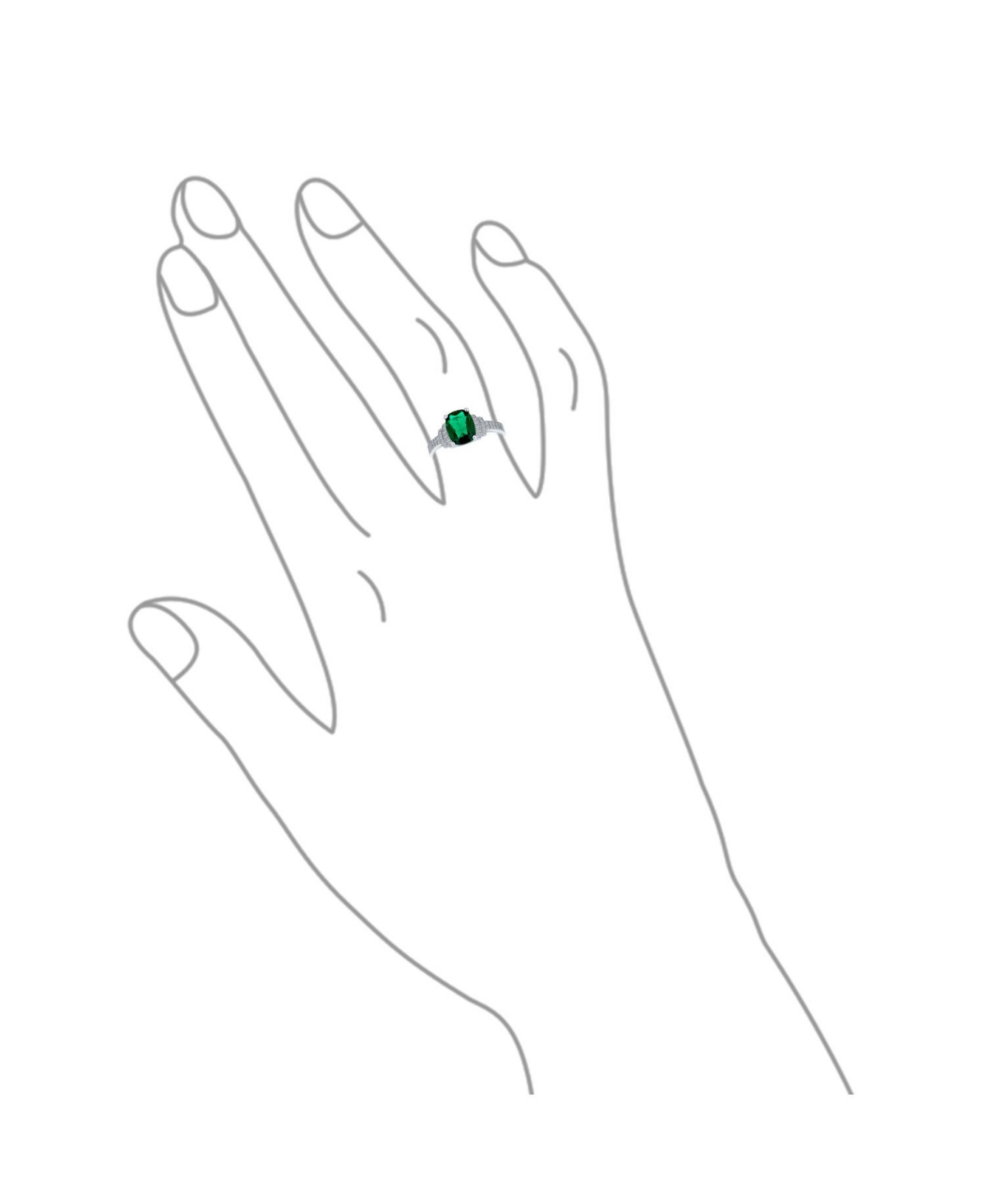 Bling Jewelry Art Deco Style 5CT Cubic Zirconia Cz Cocktail Pave Rectangle Green Emerald Cut Statement Ring For Women Sterling Silver