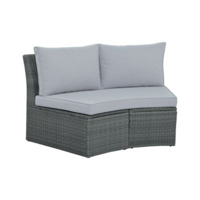 Streamdale Half-Moon Rattan Patio Sofa Set