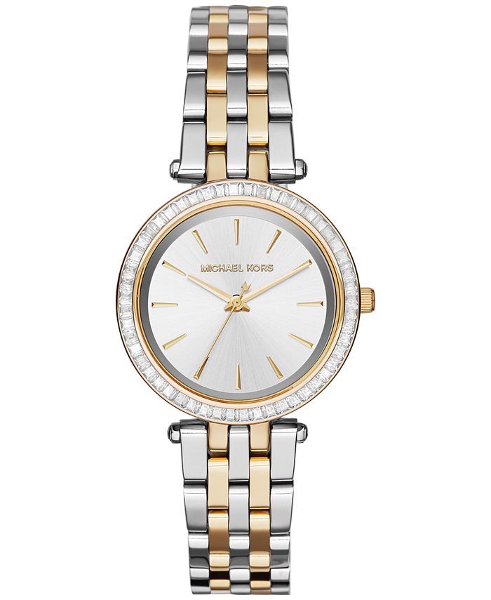 Michael Kors Women's Mini Darci Two-Tone Stainless Steel Bracelet Watch ...