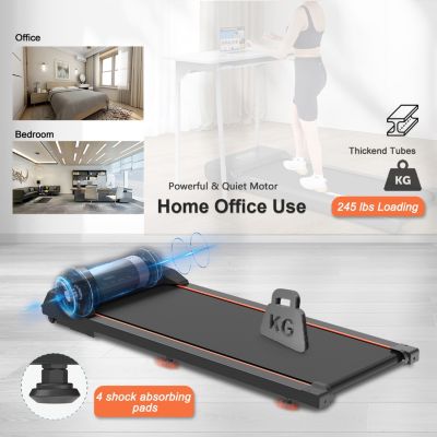 Portable Under Desk Treadmill - 2.5HP 245LBS