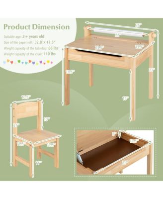 Toddler Multi Activity Table with Chair Kids Art & Crafts Table