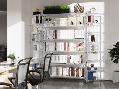 Heavy Duty NSF Metal Garage Storage Shelves, 6-Tier, 6000lbs