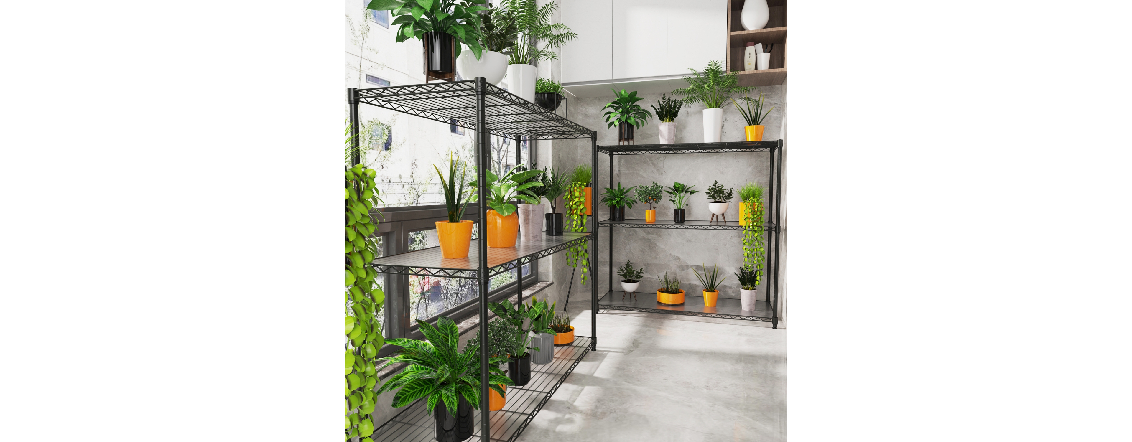 Streamdale Furniture Heavy Duty Adjustable Wire Shelving - 1050 Lbs Capacity