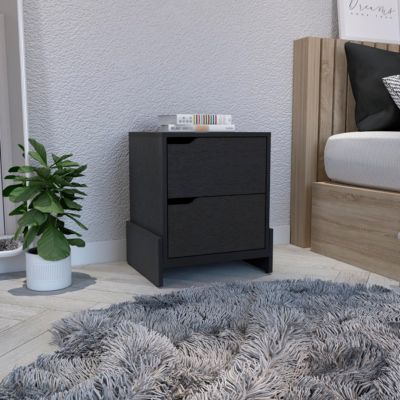 Streamdale Haines Nightstand With 2-Drawers, End Table With Sturdy Base