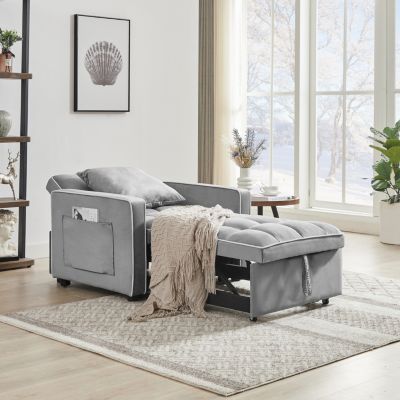 Streamdale Adjustable Folding Sofa Bed Chair - Grey