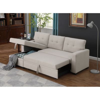 Streamdale Upholstered Pull Out Sectional Sofa With Chaise