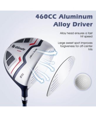 Men's Complete Golf Club Set Golf Club Package Set incl 460CC with Rain Hood