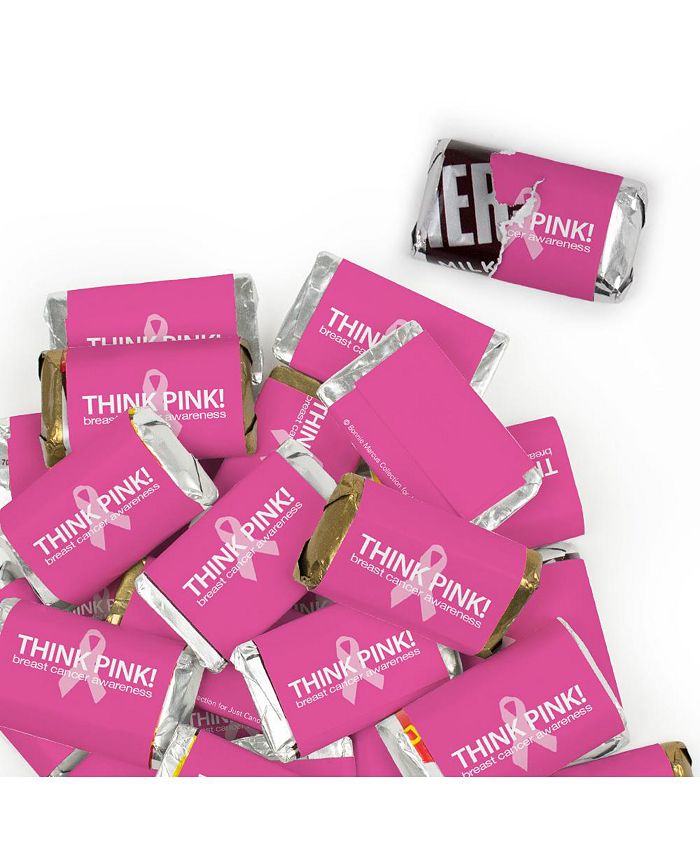 Just Candy 41 Pcs Breast Cancer Awareness Candy Hershey's Miniatures Chocolate Think Pink Macy's