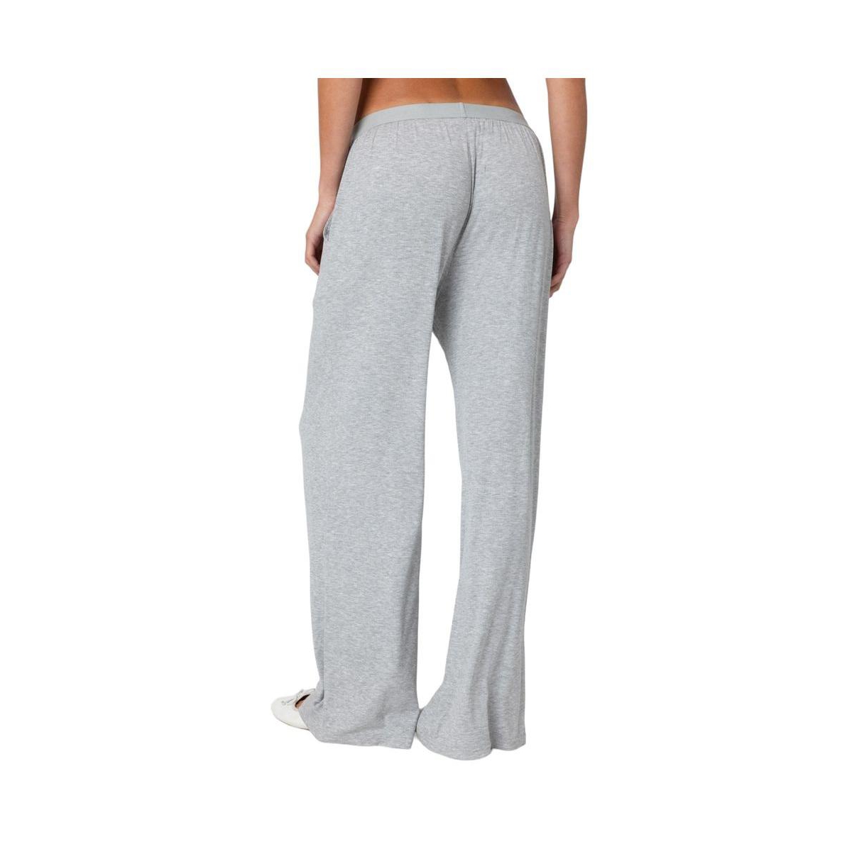 Edikted Women's Heather Lounge Pants - Gray-melange