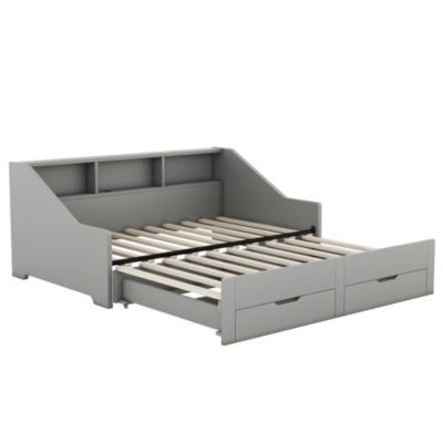 Streamdale Twin-to-King Daybed Frame with Storage and Charging