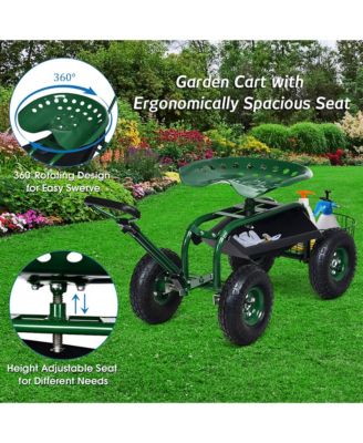 Garden Cart Rolling Work Seat