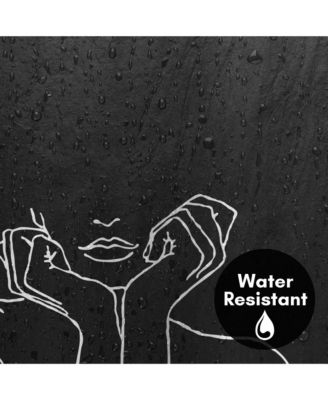 Abstract Shower Curtain - Thinking Black by Martina