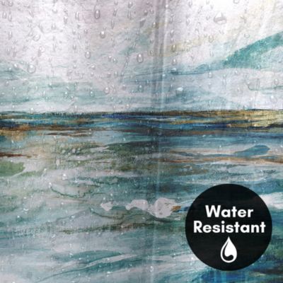 Midnight Clear by PI Creative Art Abstract Shower Curtain, 71" x 74"