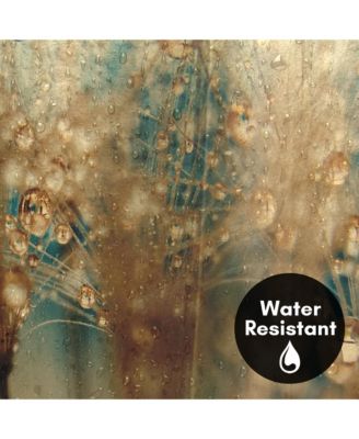 71x74 Botanical Shower Curtain - Droplets Of Gold by Ingrid Beddoes