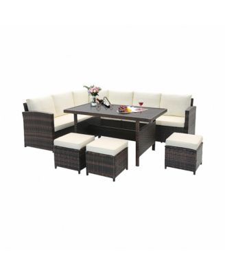 7 Pieces Wicker Patio Furniture Set