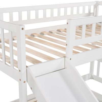 Streamdale Stairway Twin over Twin Bunk Bed with Two Drawers and Slide