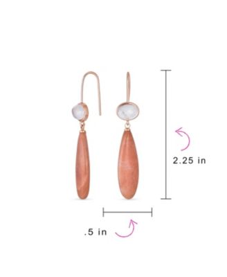 Unique Geometric Oval Linear Long Shape Tear Drop Natural Multi-Tier New Jade Serpentine Gemstone Party Dangling Earrings Fish hook