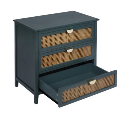 Natural Rattan 3-Drawer Cabinet