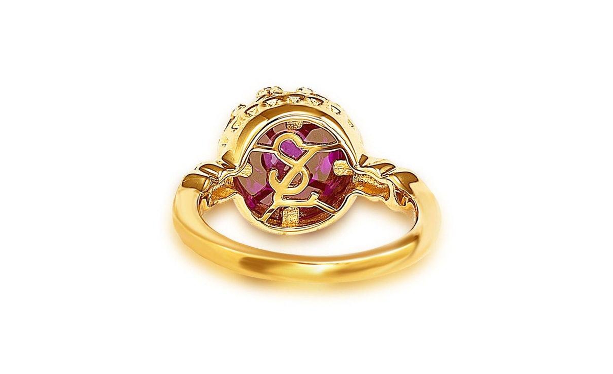 Suzy Levian New York Suzy Levian Sterling Silver Cubic ZirconiaCabochon Cocktail Ring - Purple