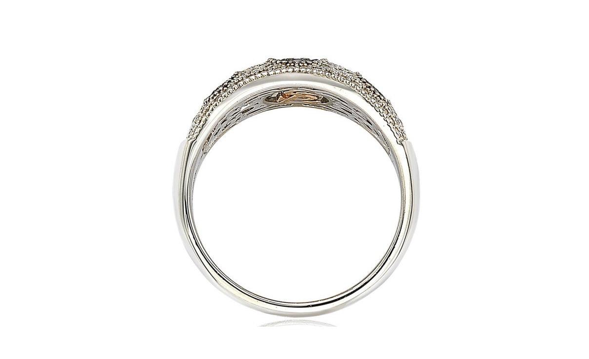 Suzy Levian New York Suzy Levian Sterling Silver Cubic Zirconia PaveWave Ring - Blue