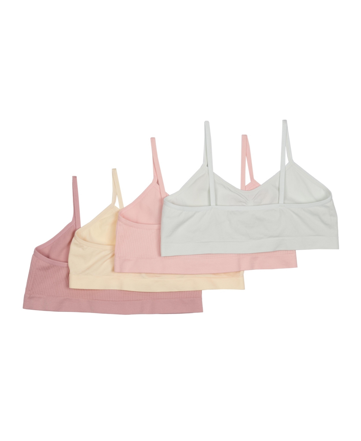 Bearpaw Girls 4-Pack Multi Color Seamless Training Bra - ice, pink, vanilla