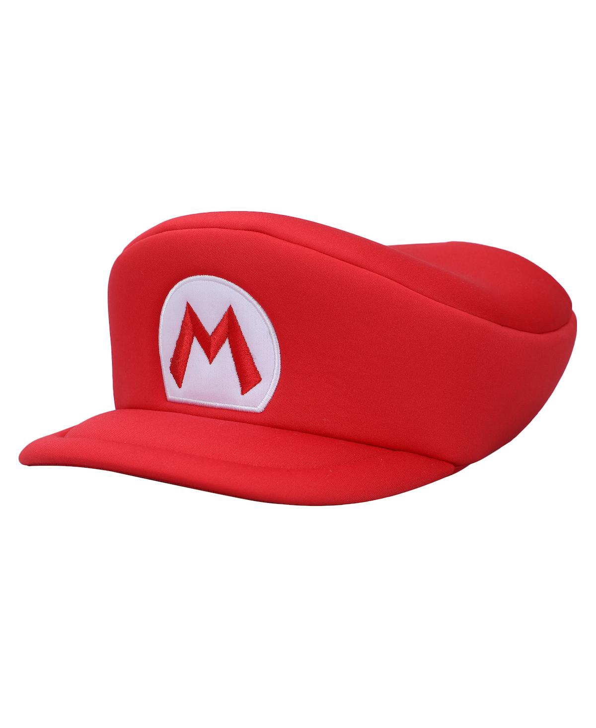 Men's Bros Embroidered Mario M Patch Red Beret Cap - Red