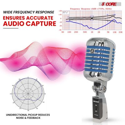 Professional Vintage Microphone for Singing Dynamic Super Cardiod XLR Old Retro Wired Vocal Mic