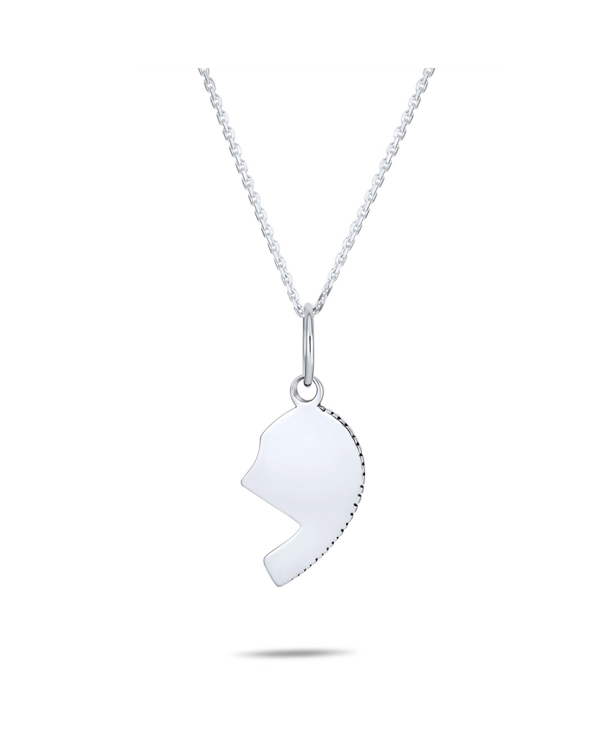 Bling Jewelry Split Heart Break Apart Puzzle Gift Word Grandmother Granddaughter Pendant Necklace For Grandma Sterling- Silver