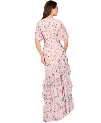 Women's Cape Sleeve Print Dress