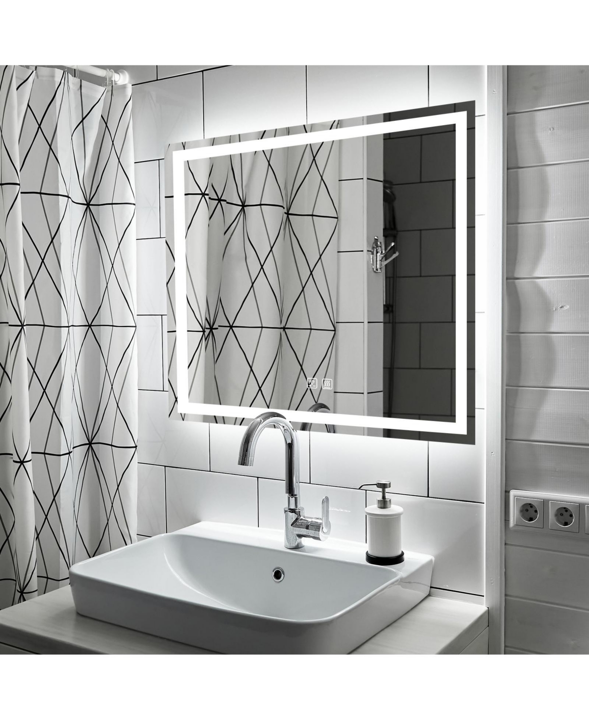 Homlux Rectangular Frosted Led Mirror