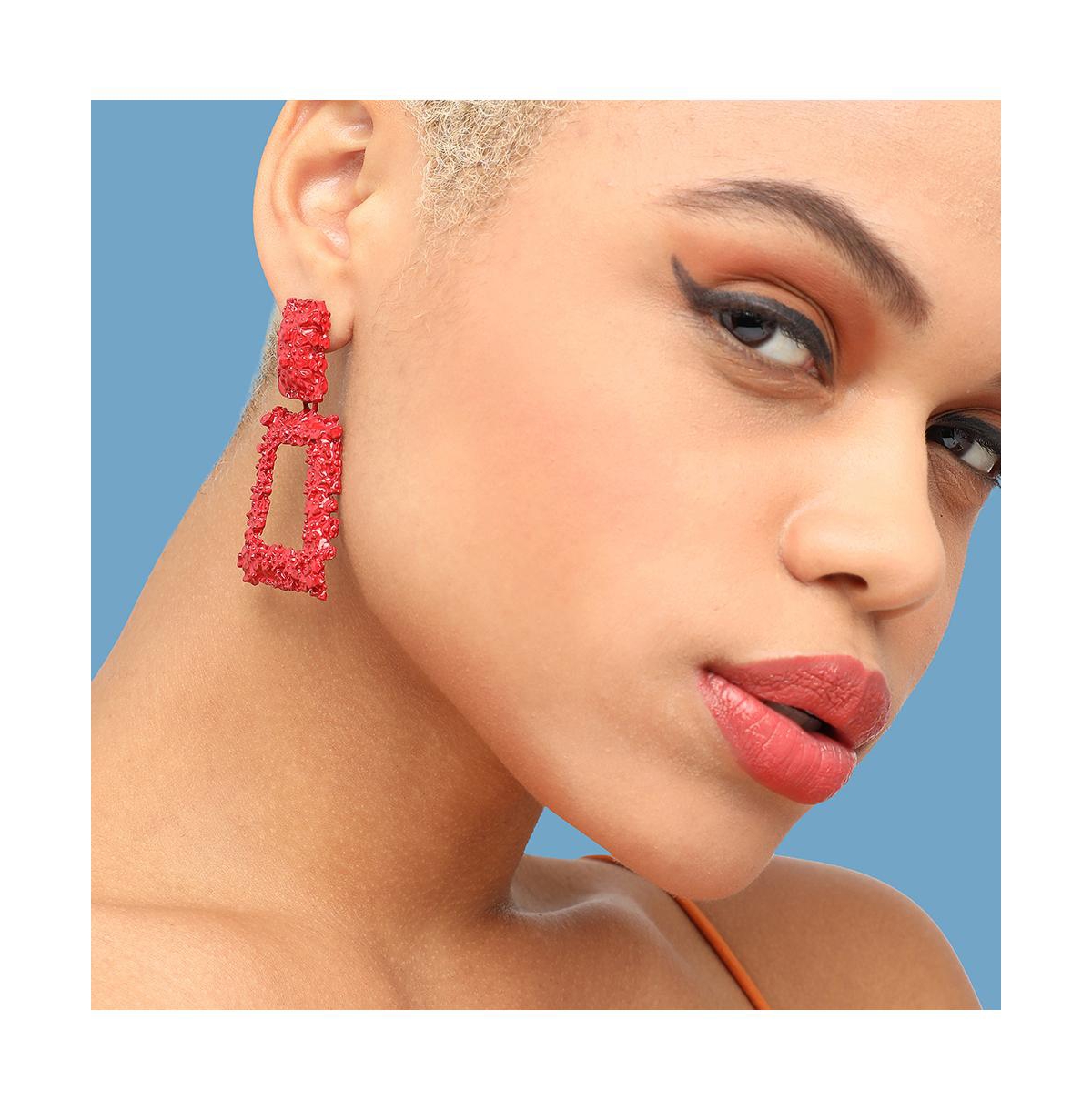 Sohi Women's Corroded Drop Earrings