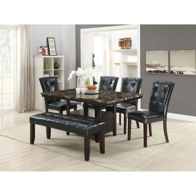 Streamdale Leather Upholstered Dining Chair, Black(Set Of 2)