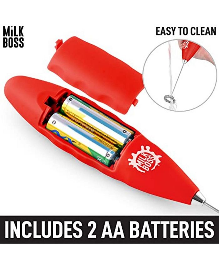 Zulay Kitchen Milk Boss Milk Frother for Coffee With Batteries Included