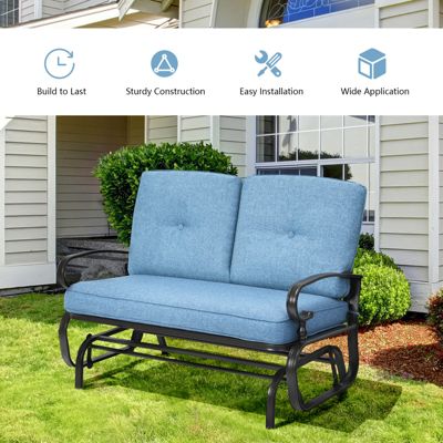 Outdoor Swing Glider Chair with Comfortable Cushions