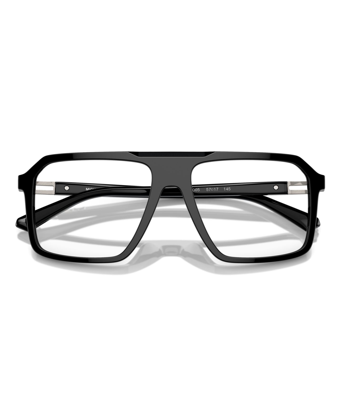 Мужские очки Michael Kors Man Square Plastic MK4123U Montreux Eyeglasses, цвет: Чёрный — фото 4