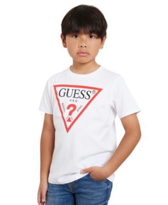 GUESS Big Boys Soft Jersey Short Sleeve Classic Logo T shirt Macy s