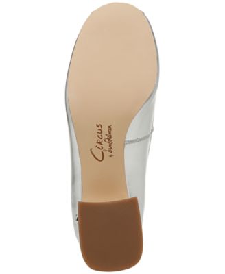  Della Lace-Up Block-Heel Ballet Pumps