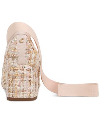  Della Lace-Up Block-Heel Ballet Pumps