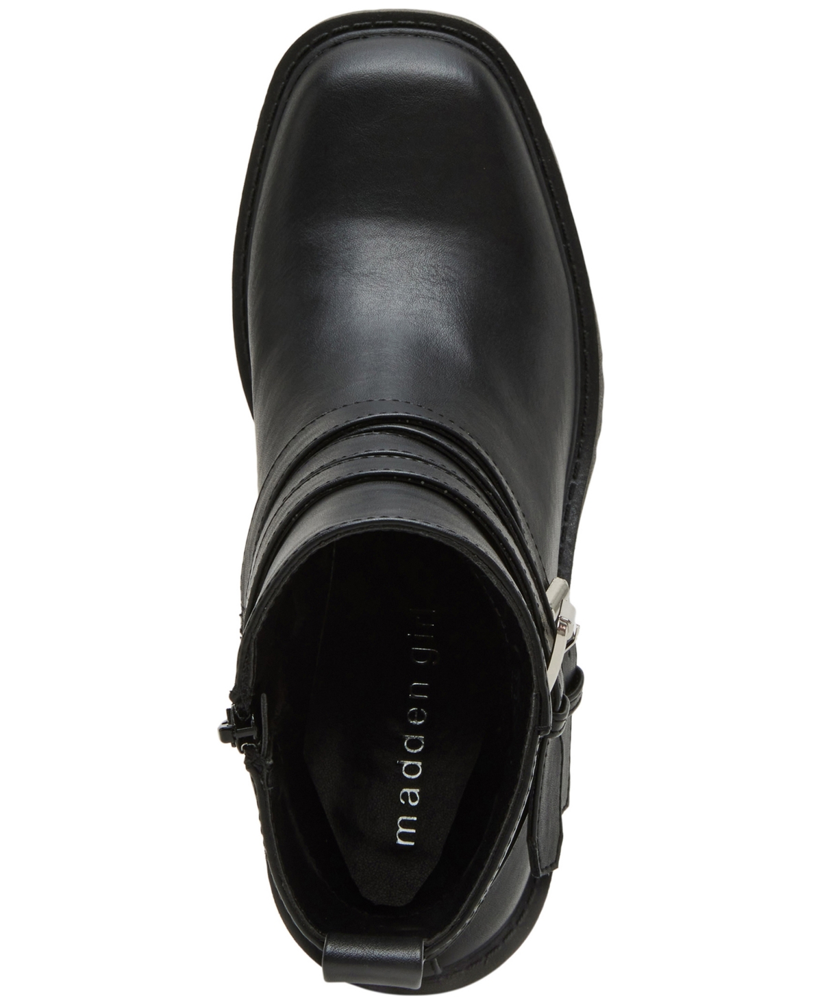 Madden Girl Women's Pike Moto Buckle Lug Sole Booties