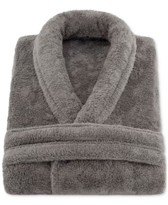 Unisex Luxury Hotel Spa Warm Shawl Collar Soft Plush Fleece Bath Robe