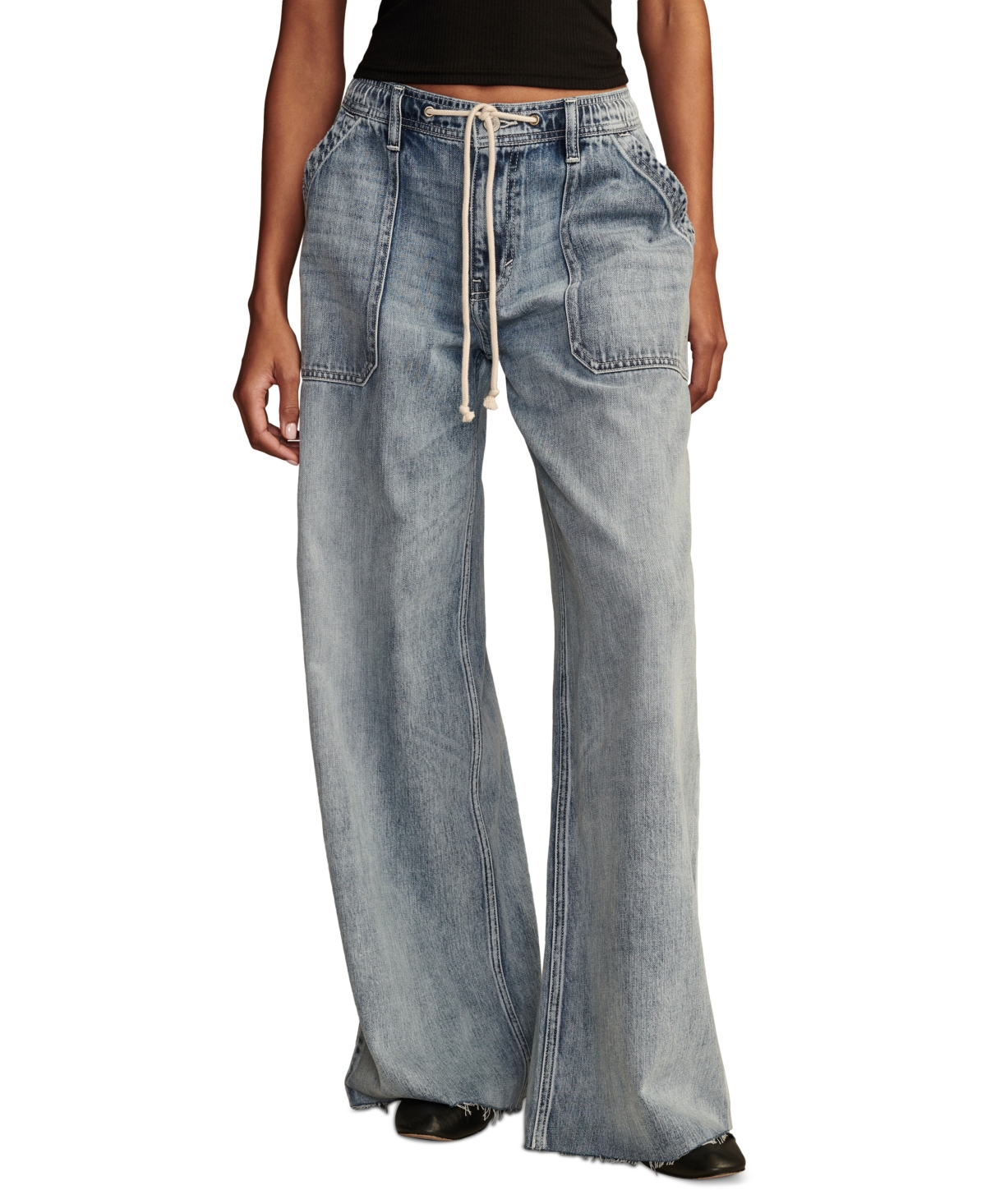 Lucky Brand Women's Patch-Pocket Pull-On Jeans