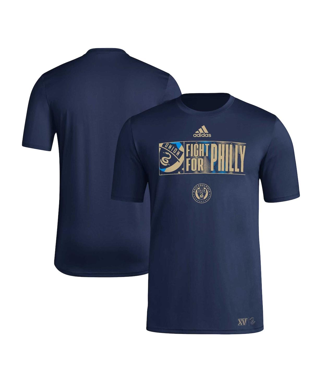 Adidas Originals Men's Navy Philadelphia Union 2024 Jersey Hook Aeroready T-shirt In Blue
