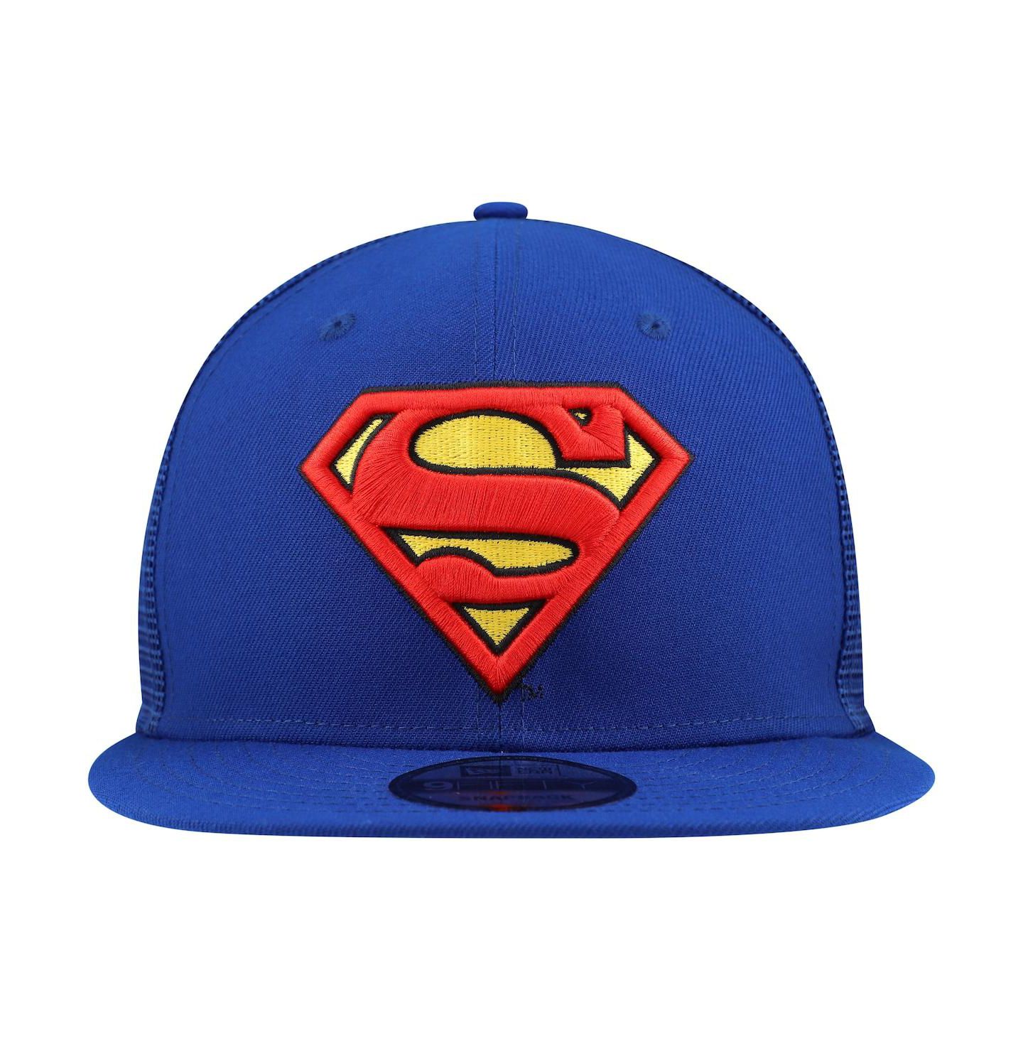 Мужская кепка New Era Blue Superman 9FIFTY Snapback Trucker Hat — фото 3
