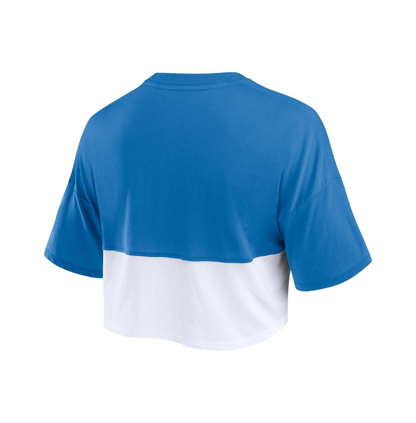 Женская футболка Fanatics Royal/ Chicago Cubs Color Split Boxy Cropped — фото 2