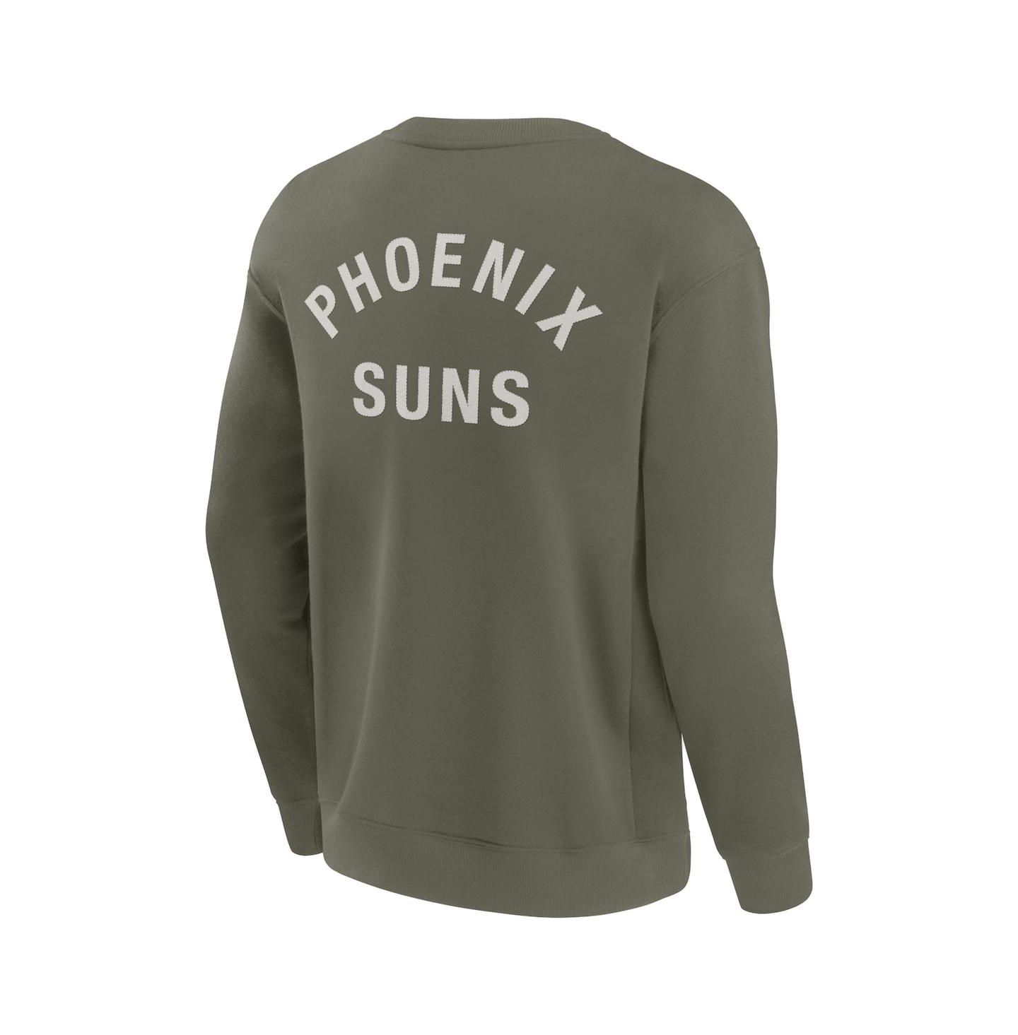 Толстовка Fanatics Signature Olive Phoenix Suns Super Soft Pullover Crew — фото 3